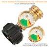 Propane Tank Refill Adapter Gas Level Indicator Meter for Propane Cylinder BBQ Grill RV Camper Appliances Type 1 Connection