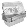 20Pcs Disposable Aluminum Foil Pans 4.14x7.4x1.85in Recyclable BBQ Trays Aluminum Drip Pans For Cooking Heating Storing Food