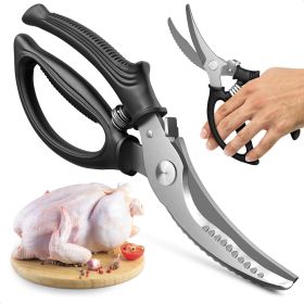 Heavy Duty Poultry Shears Stainless Steel Meat Scissors Heavy Duty Ergonomic Kitchen Shears for Food Vegetables Seafood Bones High Wear Resistanc