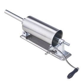 VEVOR Manual Sausage Stuffer, 2.5 L / 6 LBS Horizontal Sausage Machine with U-type Clamp, Made of Food-Grade Stainless Steel