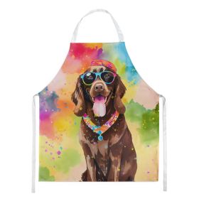 Chocolate Labrador Hippie Dawg Apron Cooking Kitchen Server Baking Crafts Gardening for Adult Women Men, Unisex, Large, Multicolor