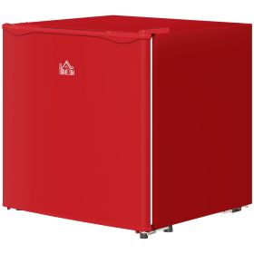 HOMCOM 1.1 Cu.Ft Countertop Mini Freezer, Compact Upright Freezer with Removable Shelves, Red