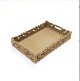 Rossmary Handmade Mango Wood Decor & Serving Tray In Brown Color (Option: Brown2)