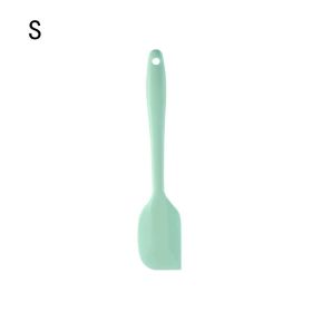 1pc All-in-one High-quality Silicone Scraper Baking Tool; Heat-resistant Silicone Scraper; Cream Cake Spatula; Baking Shovel Knife 8.27inch/11.02 (Color: Nordic Green, size: small)